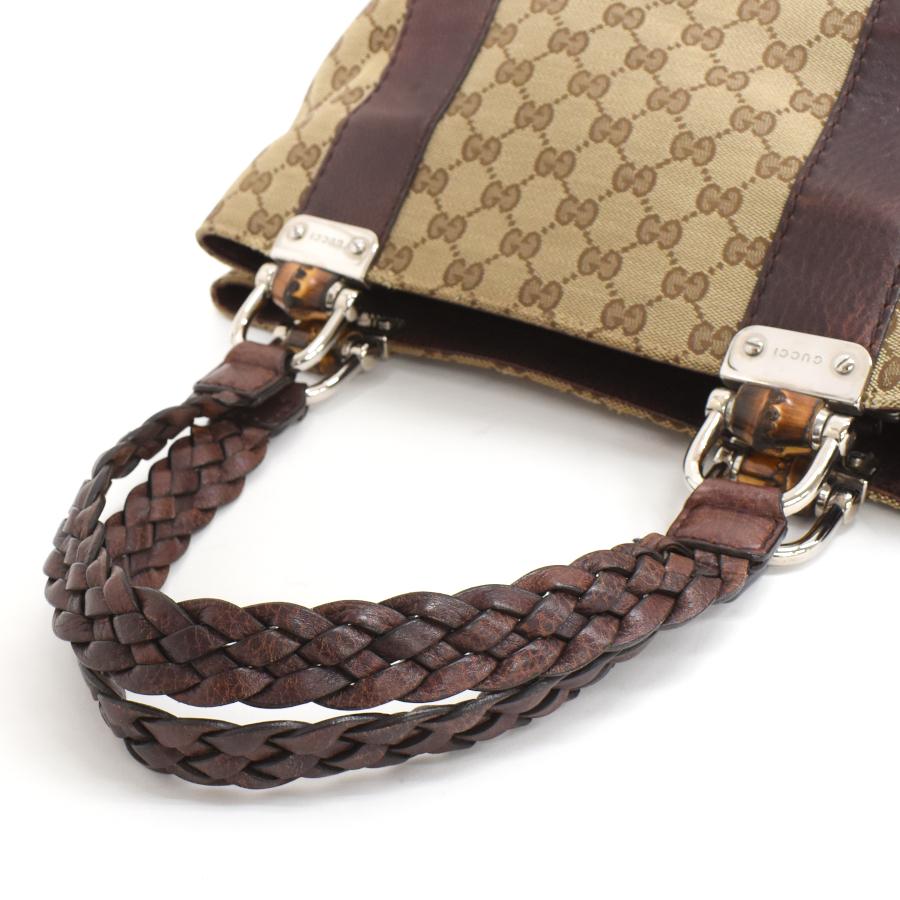 美品❤️グッチ☆トートバッグ バンブー GGキャンバス ブラウン 楽天市場】【バッグ】GUCCI グッチ バンブー GGキャンバス