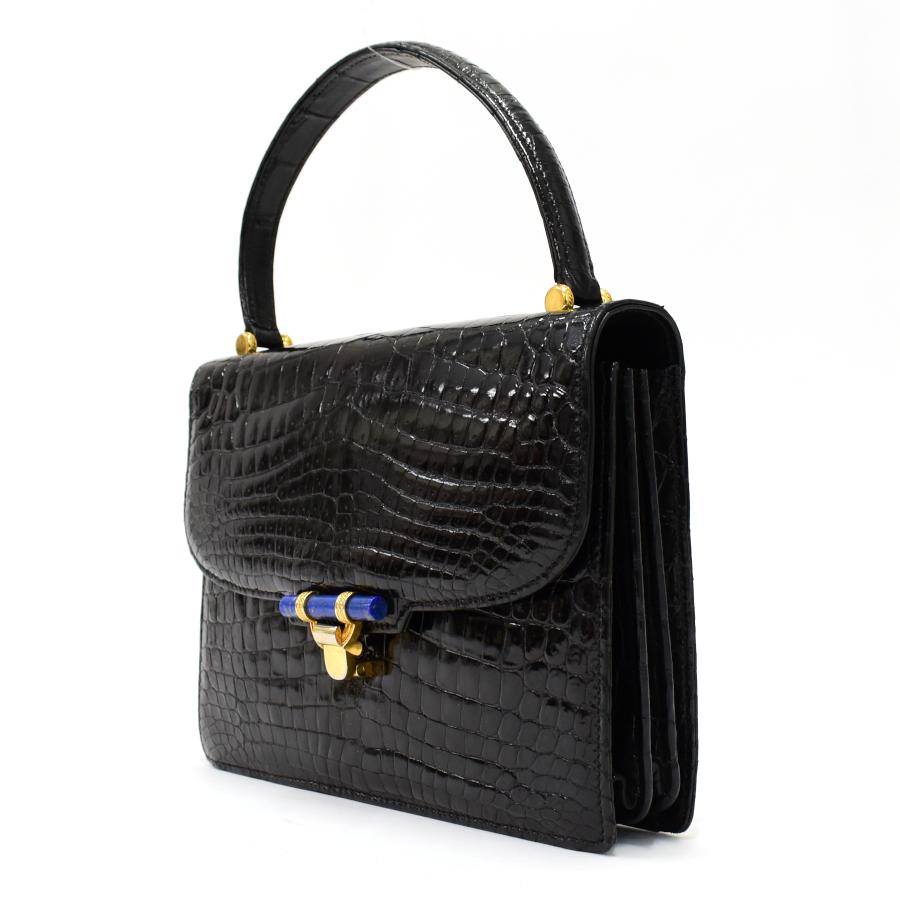 GUCCI（グッチ） ハンドバッグ シャイニングクロコダイル レザー