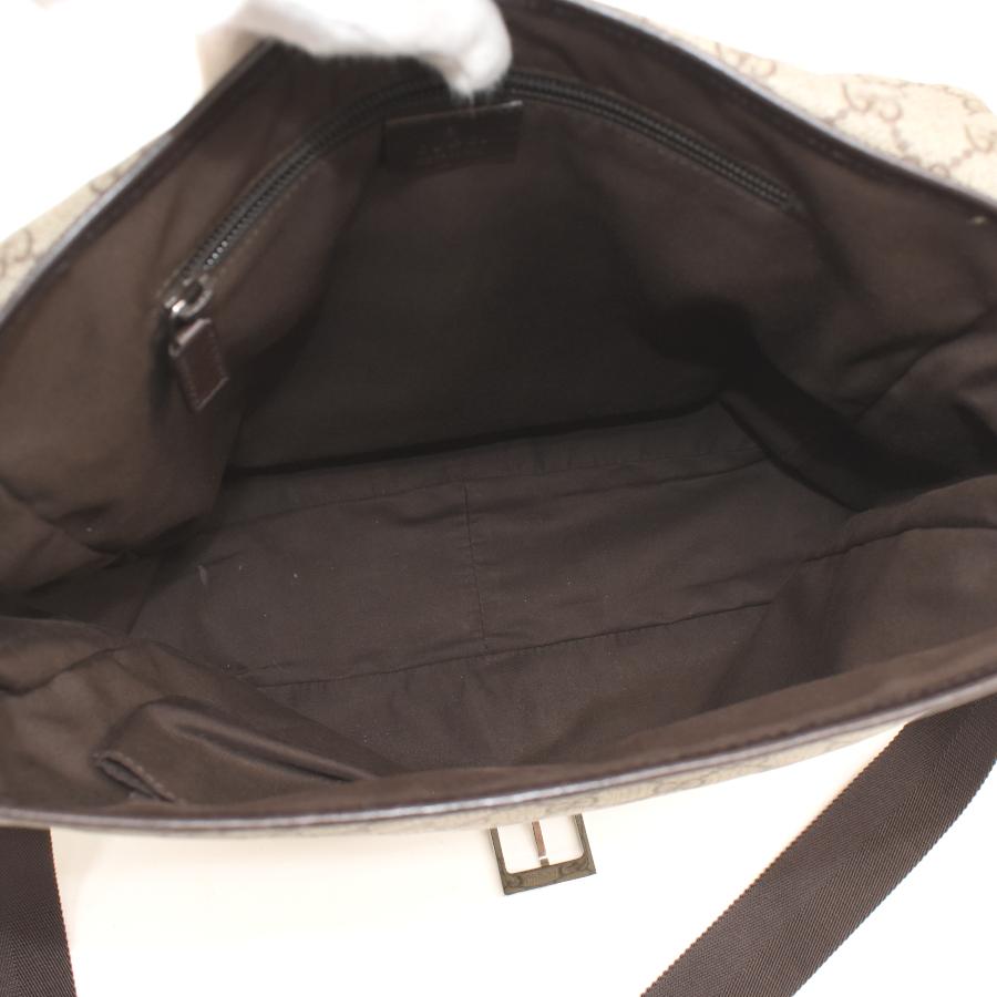 グッチ GGスプリーム メッセンジャー ショルダーバッグ 141194 ベージュ ダークブラウン GUCCI_7
