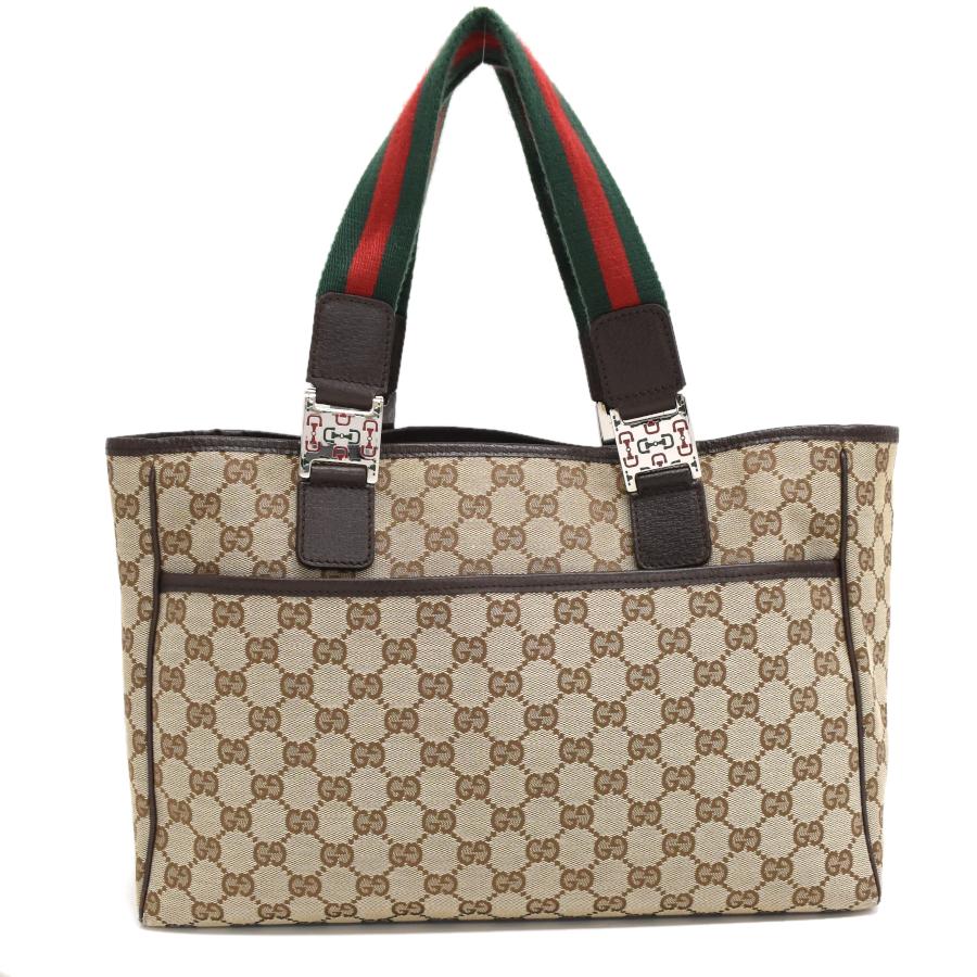 極美品】グッチ トートバッグ シェリーライン GGキャンバス ホースビット