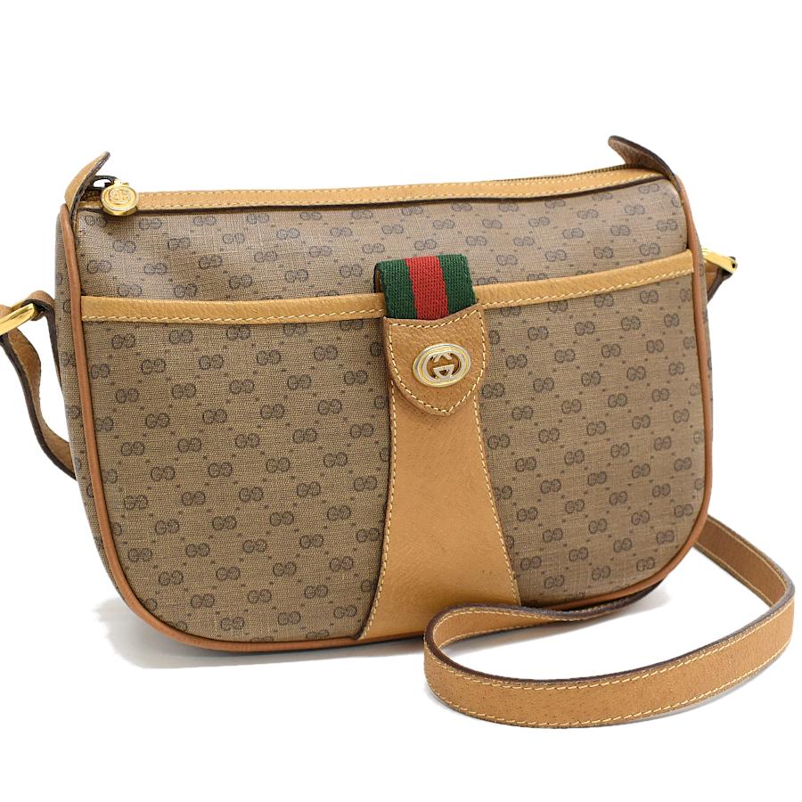 GUCCI グッチ マイクロGG クロスボディ ショルダーバッグ ベージュ 
