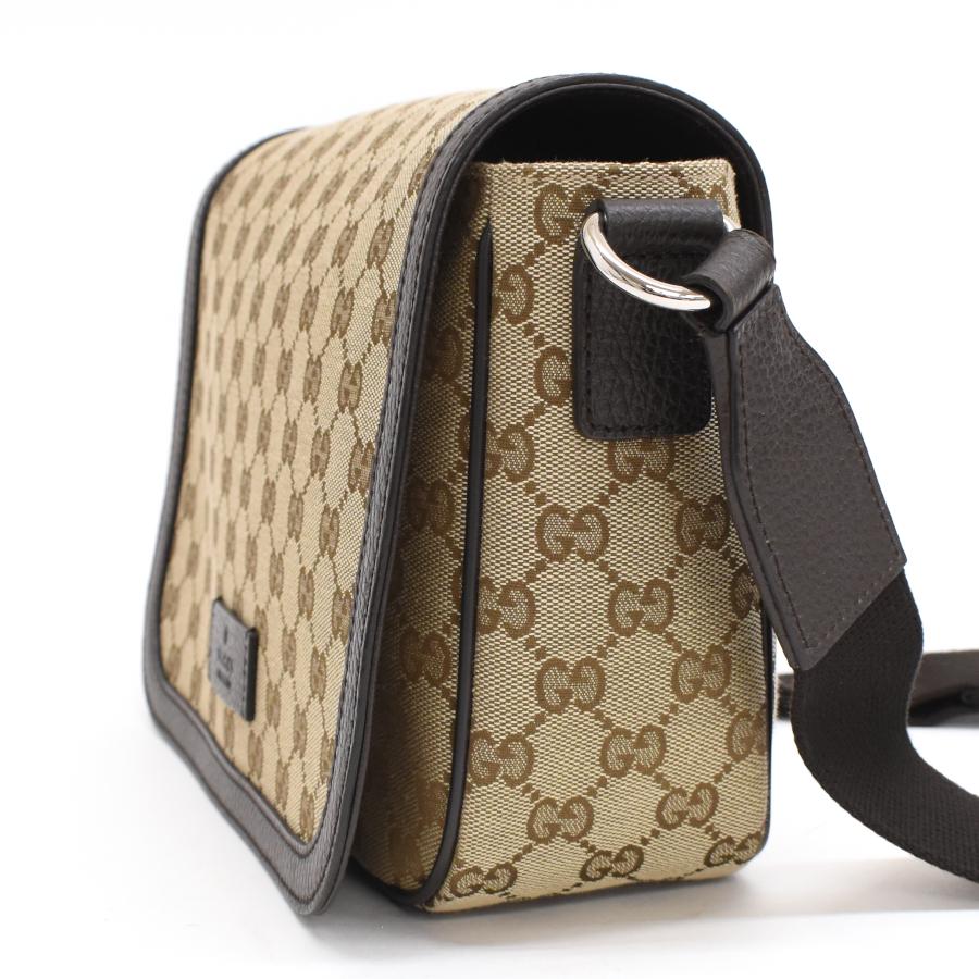 GUCCI ボディバッグ クロス GG キャンバス ショルダーバッグ GGキャンバス スモール クロスボディバッグ ・ベージュ＆ダーク