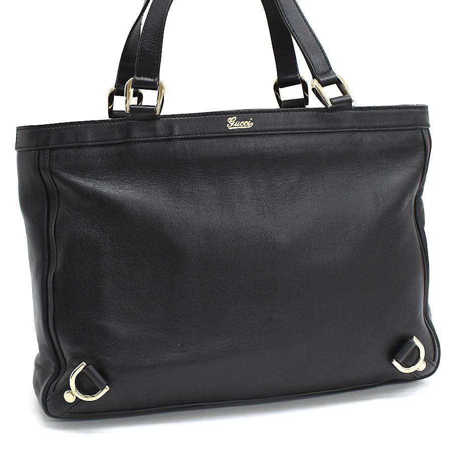 GUCCI グッチ トートバッグ 170004 レザー ブラック : メルキャスト  