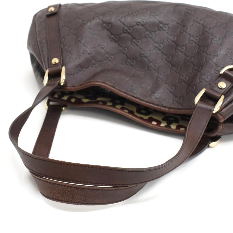 グッチシマ グッチ トート ハンドバッグ 130736 レザー ブラウン GUCCI