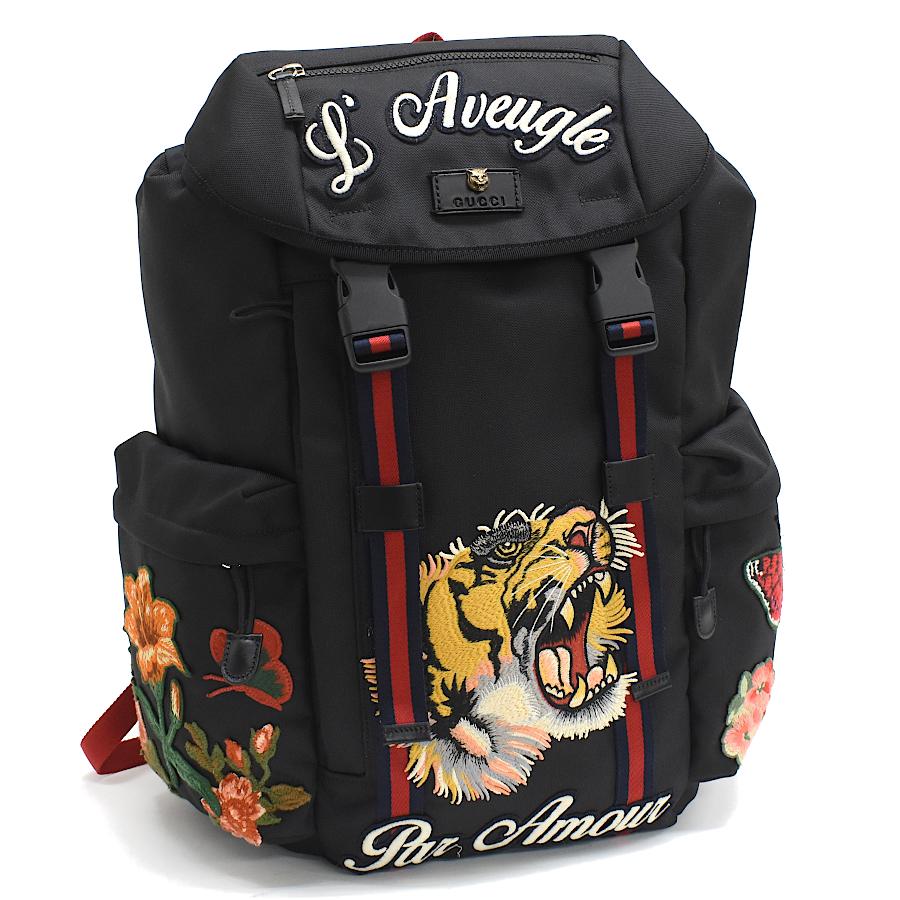 GUCCI（グッチ） 新品同様 バックパック エンブロイダリー タイガー 