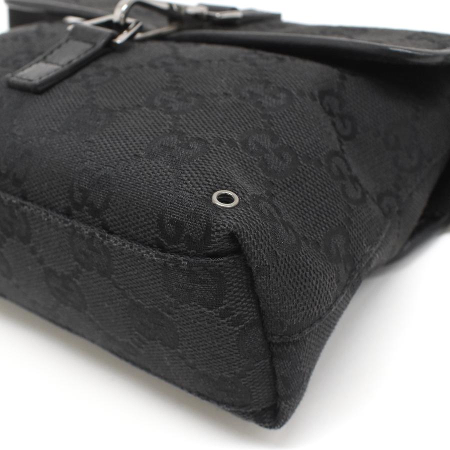 GUCCI（グッチ） ウエストバッグ 92543 GGキャンバス ブラック