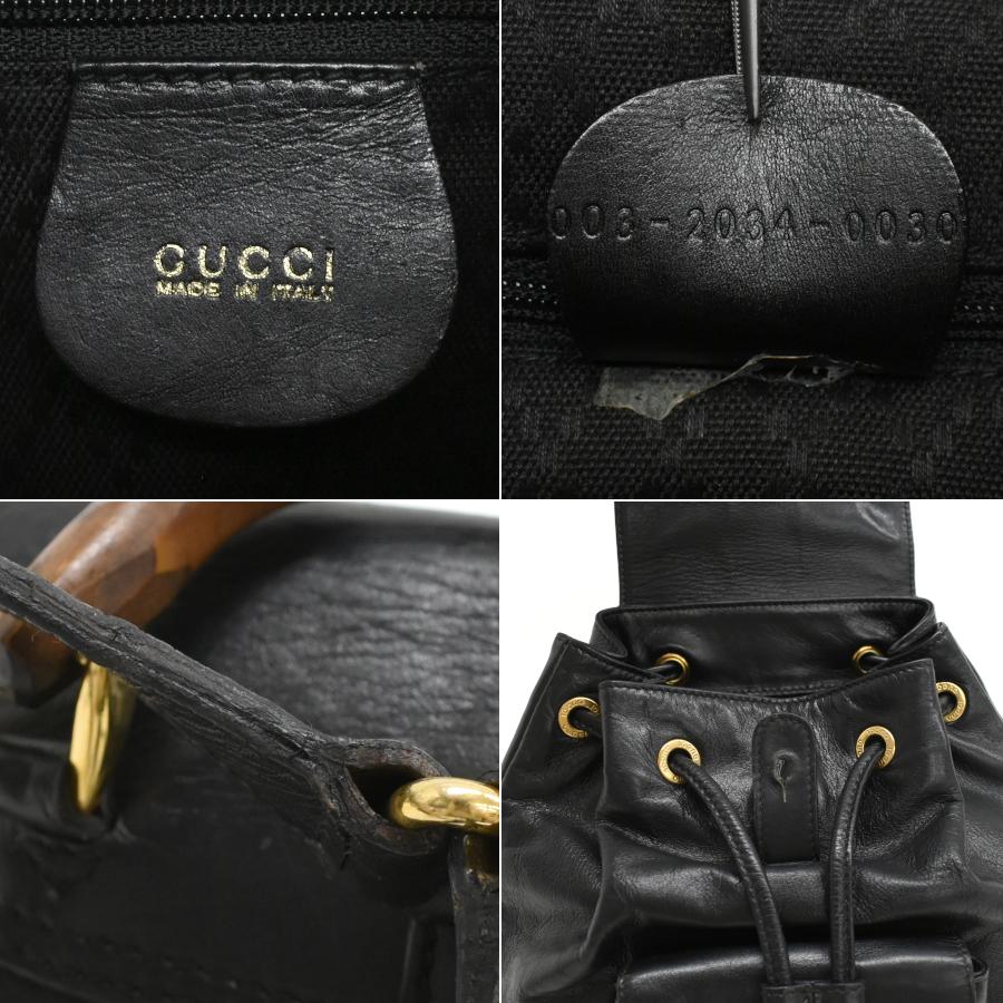 バンブー グッチ バックパック ミニリュック 003-2034-0030 レザー 
