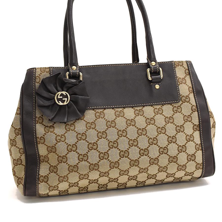 GUCCI（グッチ） トートバッグ 190247 GGキャンバス ベージュ ゴールド