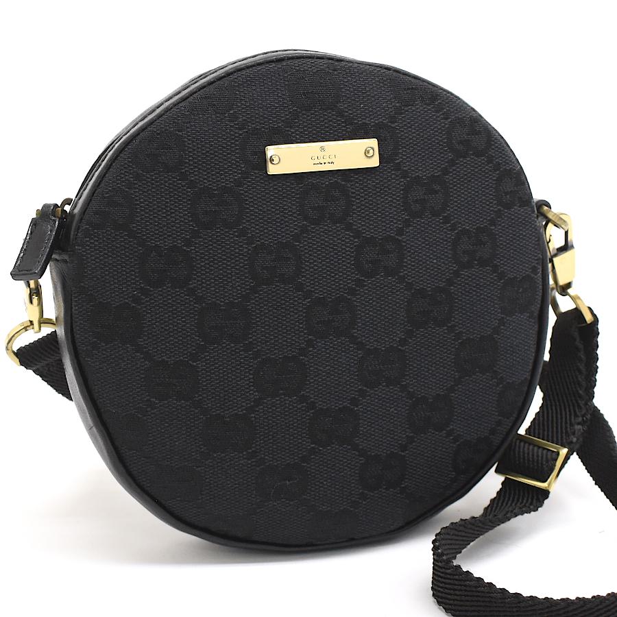 GUCCI 美品 ボディバッグ、ショルダーバッグ GUCCI（グッチ） ショルダーバッグ 90700 GGキャンバス ブラック