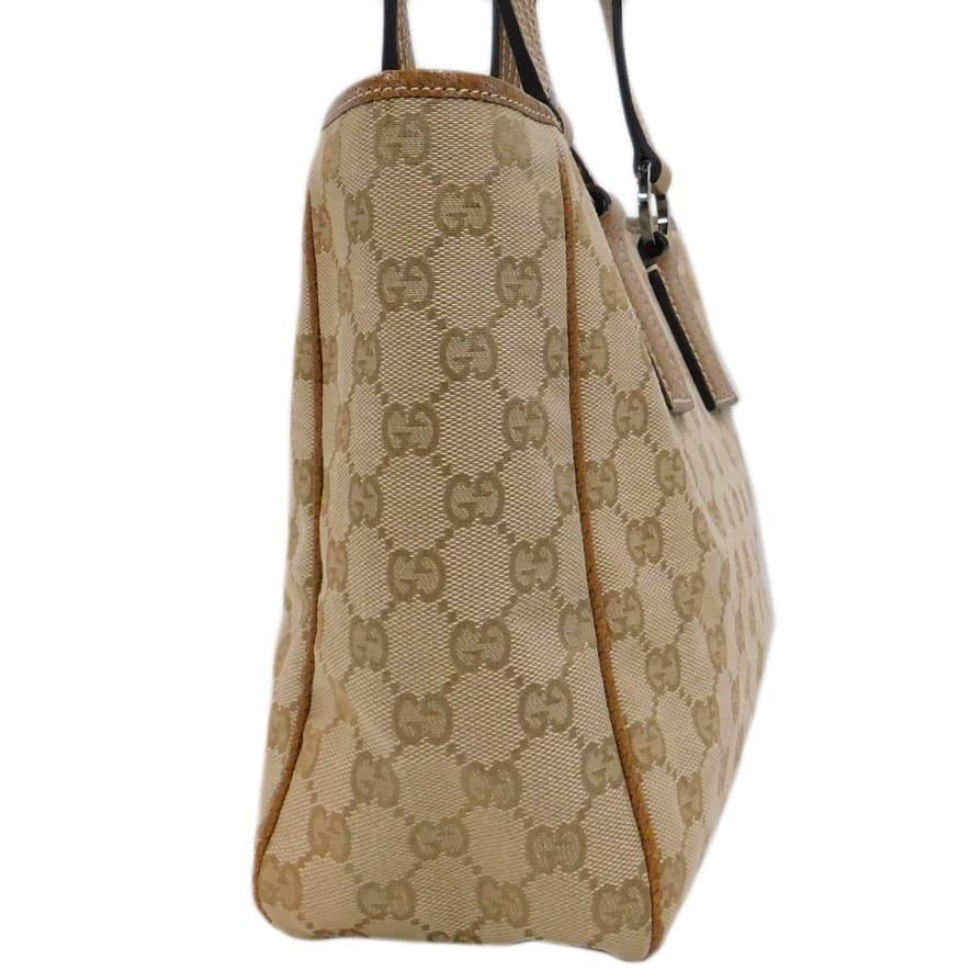 Gucci ブラウンハンドバッグ GUCCI（グッチ） 新品同様 GGキャンバス トートバッグ 113019 ブラウン