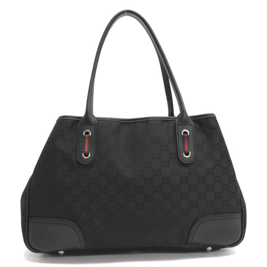 GUCCI グッチ　ボストンバッグ　GGキャンバス　シェリーライン　ブラック　黒 GGキャンバス グッチ トートバッグ 293592 GGナイロン ブラック ウェブ
