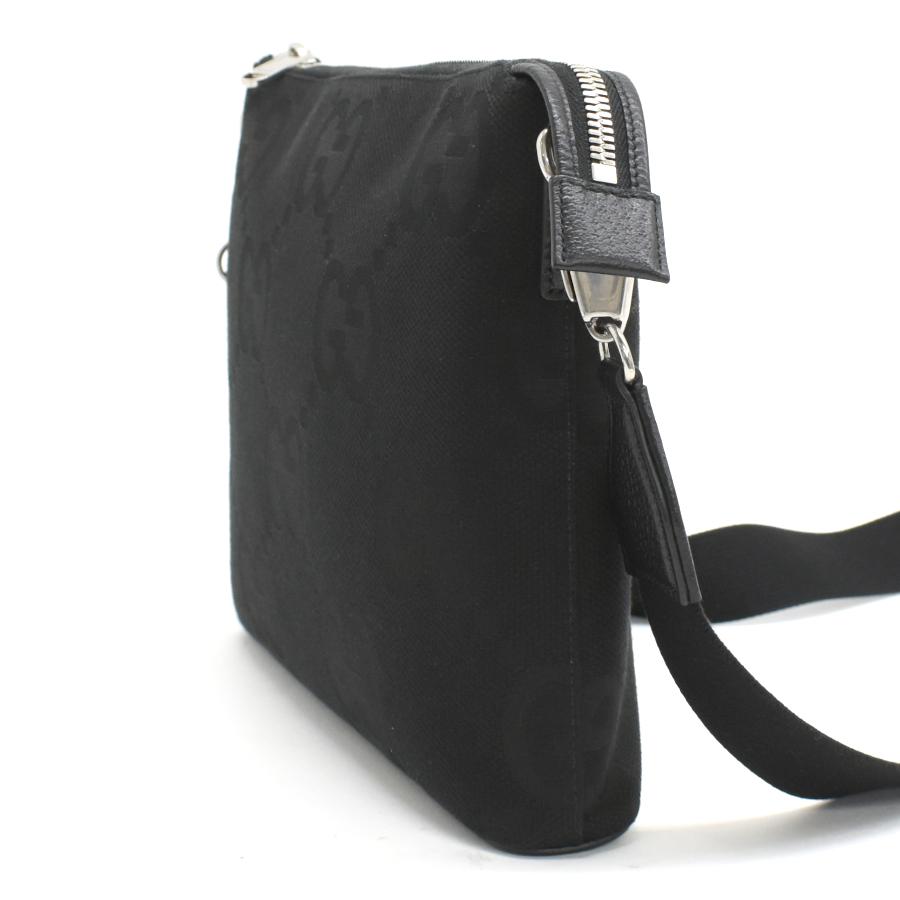 極美品 グッチ ショルダーバッグ メッセンジャー ジャンボGG ミディアム 黒色 GUCCI グッチ ジャンボGG ミディアムメッセンジャーバッグ