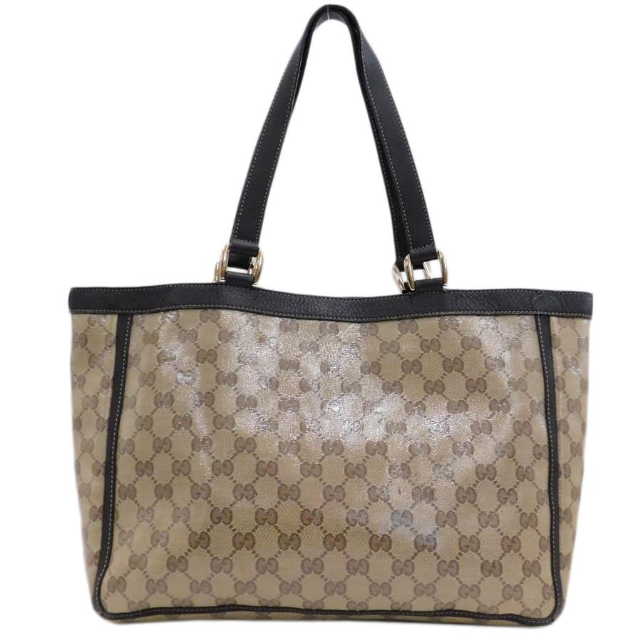 GUCCI（グッチ） 新品同様 トートバッグ ブラウン系 レザー×PVCレザー