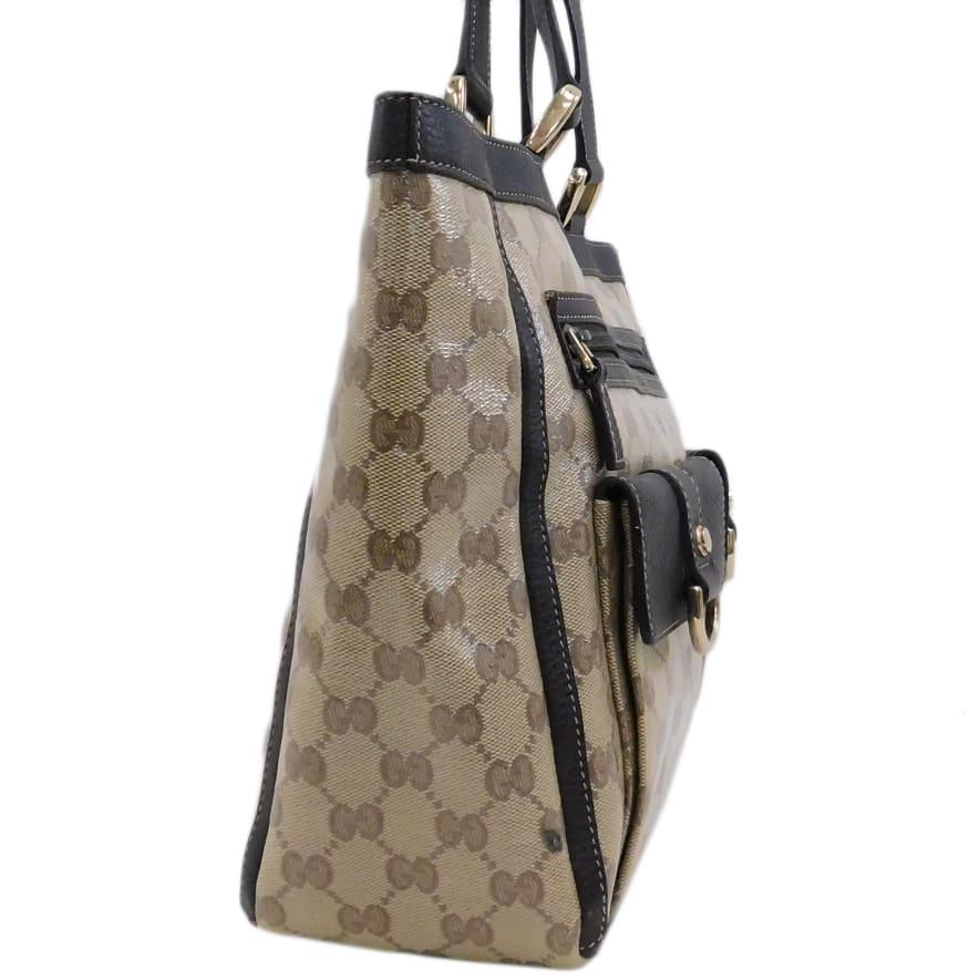 GUCCI（グッチ） 新品同様 トートバッグ ブラウン系 レザー×PVCレザー