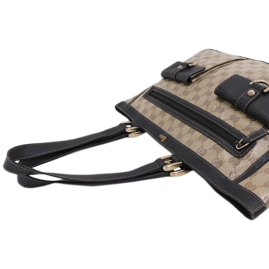 GUCCI（グッチ） 新品同様 トートバッグ ブラウン系 レザー×PVCレザー