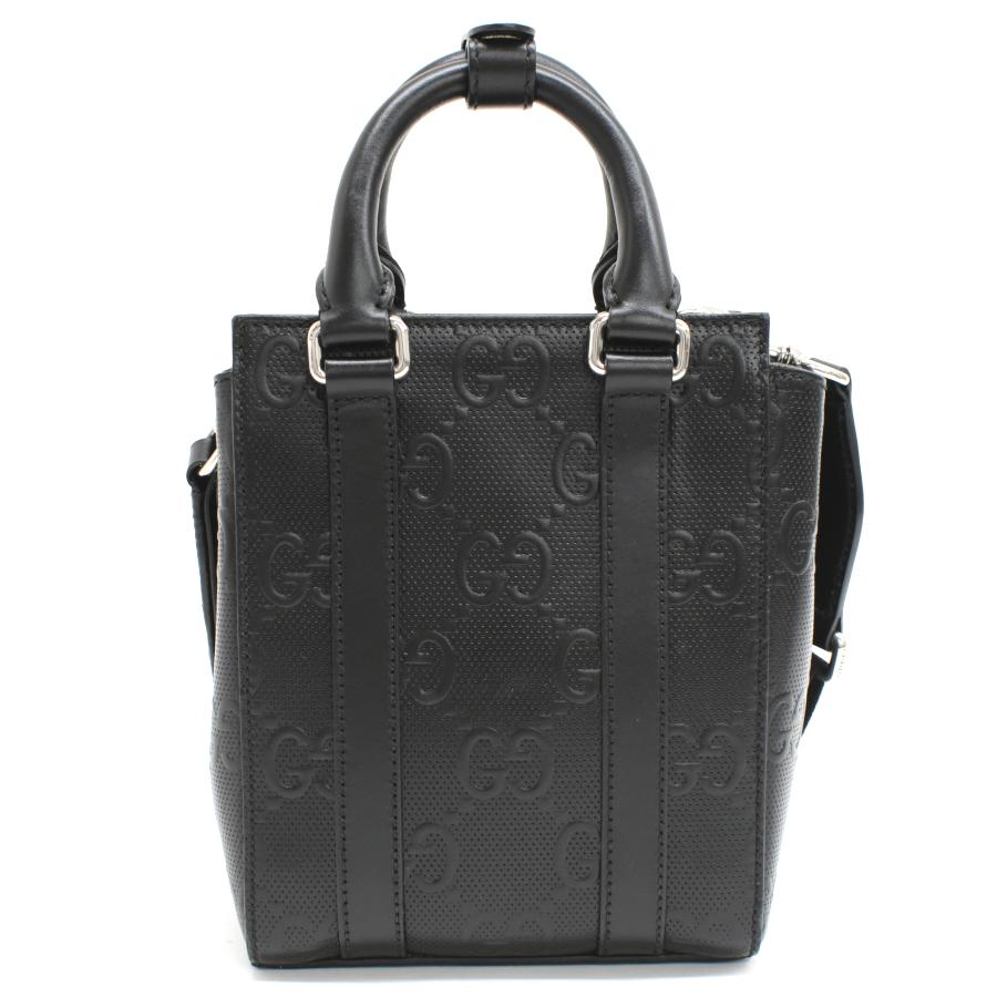 GUCCI（グッチ） GGエンボス ミニ トートバッグ 2way ショルダーバッグ