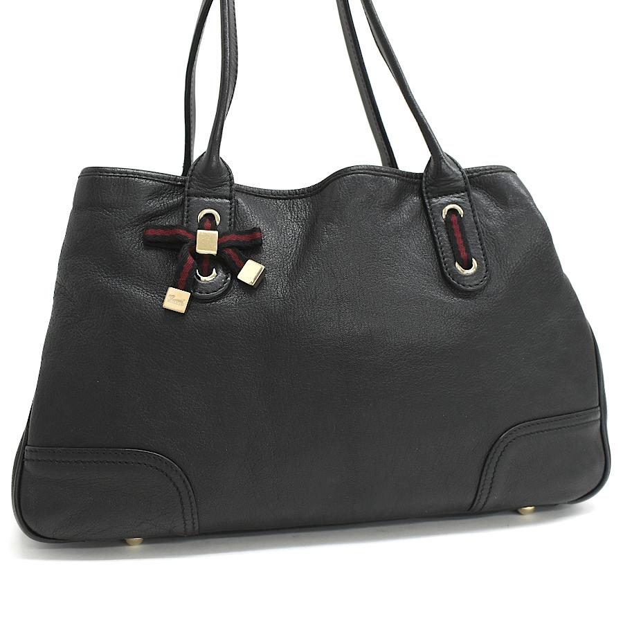 GUCCI（グッチ） プリンシー トートバッグ 163805 レザー ブラック 