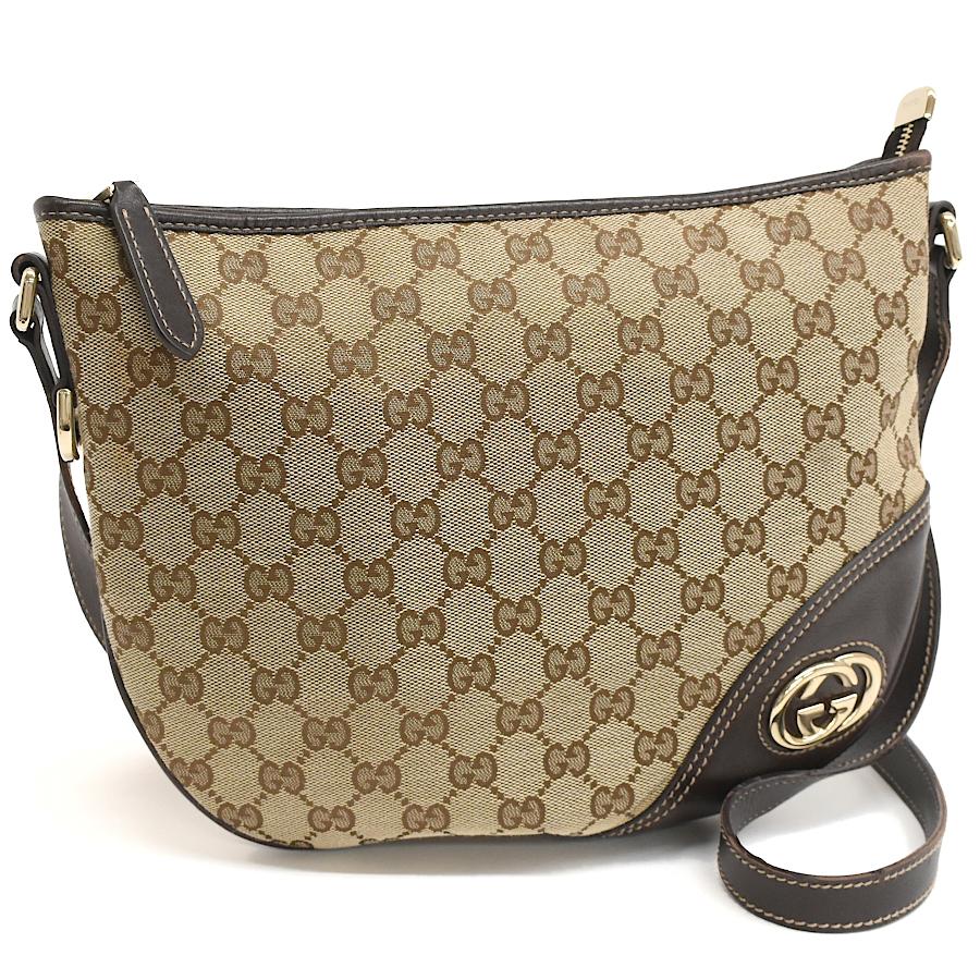 GUCCI グッチ ボディバッグ GGキャンバス レザー 101679 茶系 楽天市場】グッチ GGキャンバス（ボディバッグ・ウエストポーチ