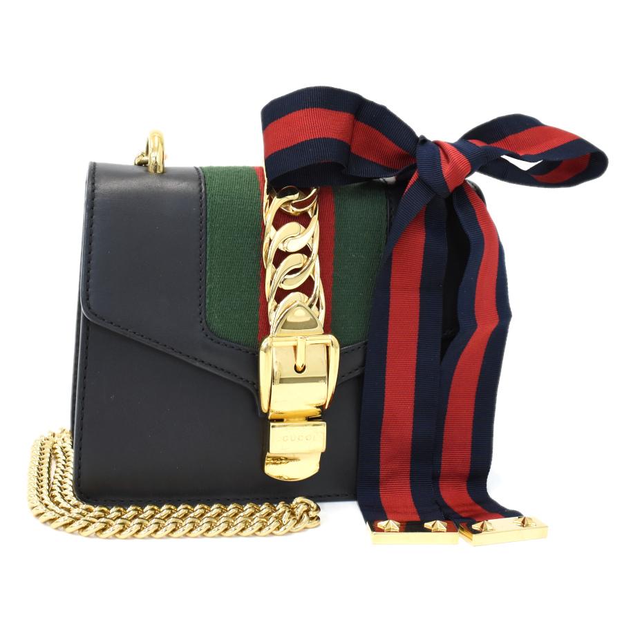 GUCCIグッチ シルヴィ スモール シェリーライン チェーン ショルダーバッグ GUCCI - GUCCIグッチ シルヴィ スモール シェリーライン