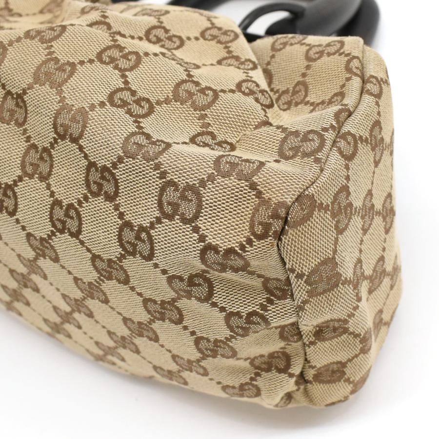 GUCCI（グッチ） ハンドバッグ 112683 ウッドハンドル GGキャンバス