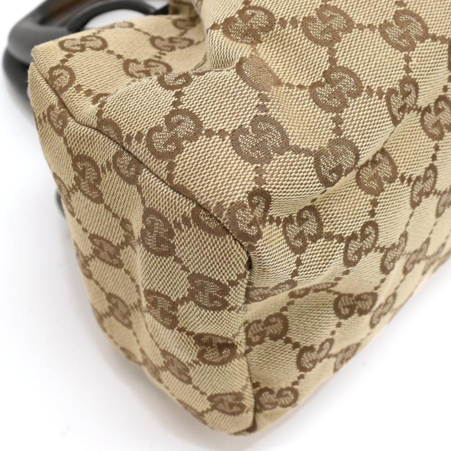 GUCCI（グッチ） ハンドバッグ 112683 ウッドハンドル GGキャンバス