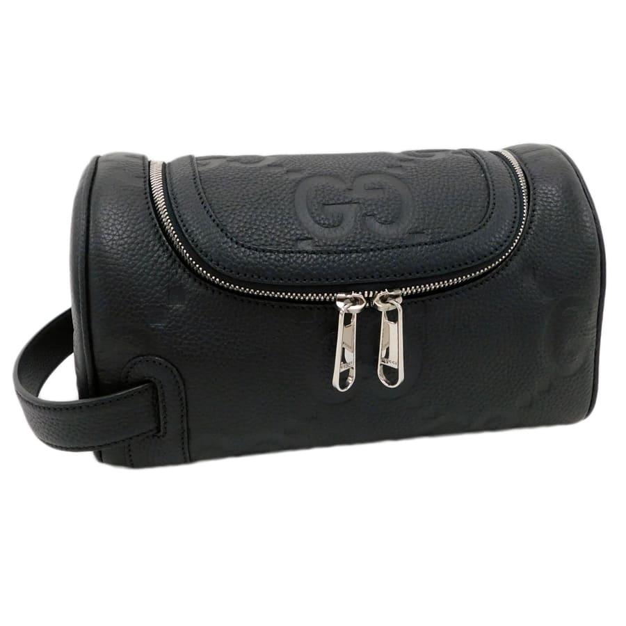 GUCCI（グッチ） 新品同様 ジャンボGG クラッチバッグ 739378 ブラック
