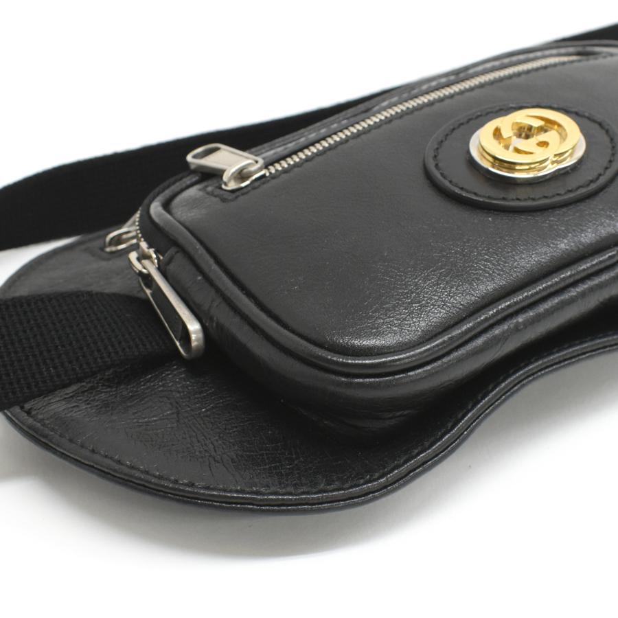GUCCI グッチ ボディバッグ ウエストバッグ スマホショルダー ブラック GUCCI（グッチ） ウエストバッグ ベルトバッグ ボディバッグ 575857