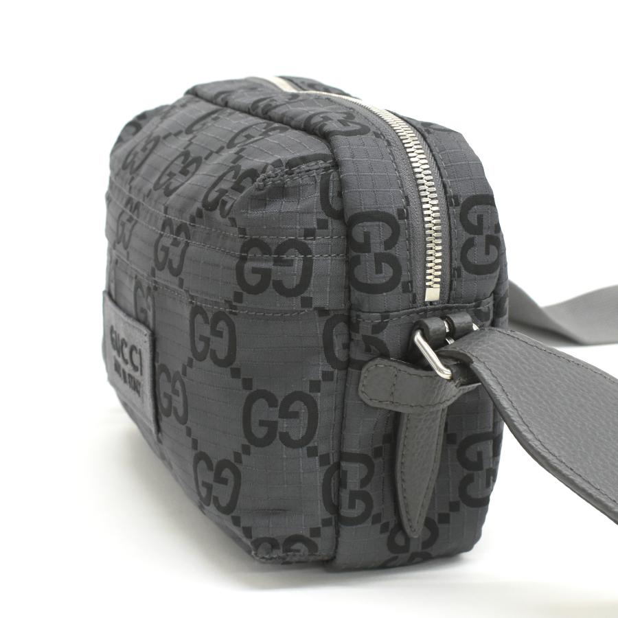 新品同様 グッチ ショルダーバッグ 767931 FACPK GGリサイクルポリエステル グレー GUCCI_1