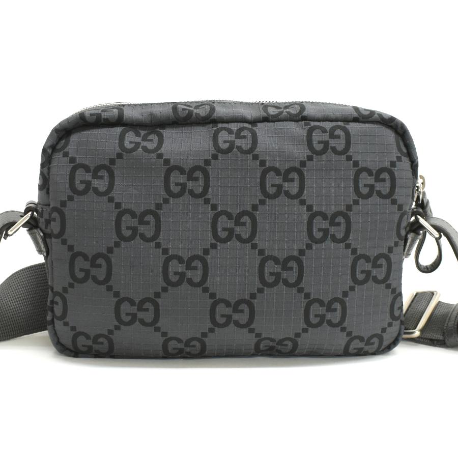新品同様 グッチ ショルダーバッグ 767931 FACPK GGリサイクルポリエステル グレー GUCCI_2