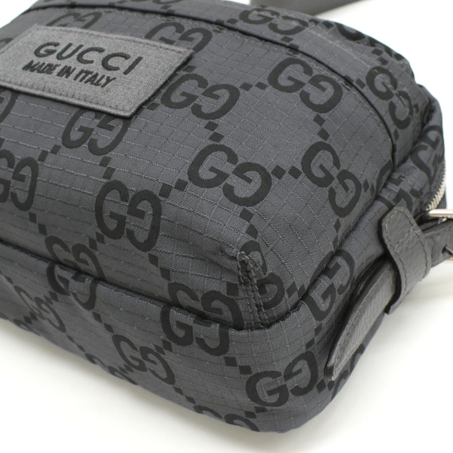 新品同様 グッチ ショルダーバッグ 767931 FACPK GGリサイクルポリエステル グレー GUCCI_4