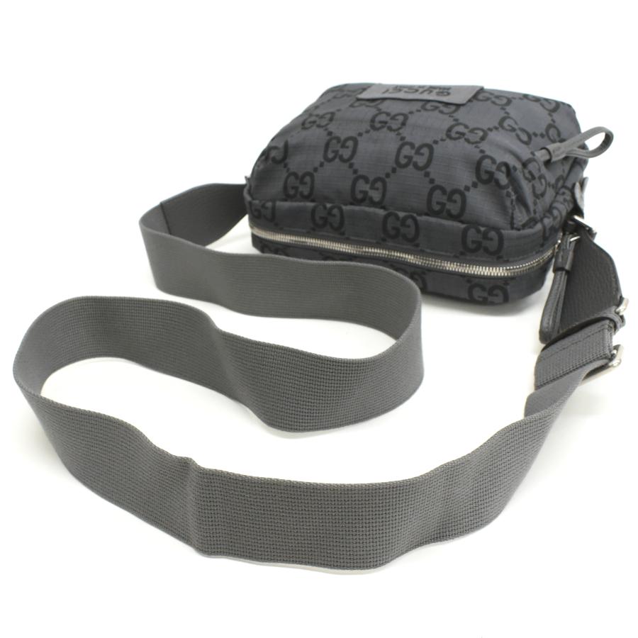 新品同様 グッチ ショルダーバッグ 767931 FACPK GGリサイクルポリエステル グレー GUCCI_6