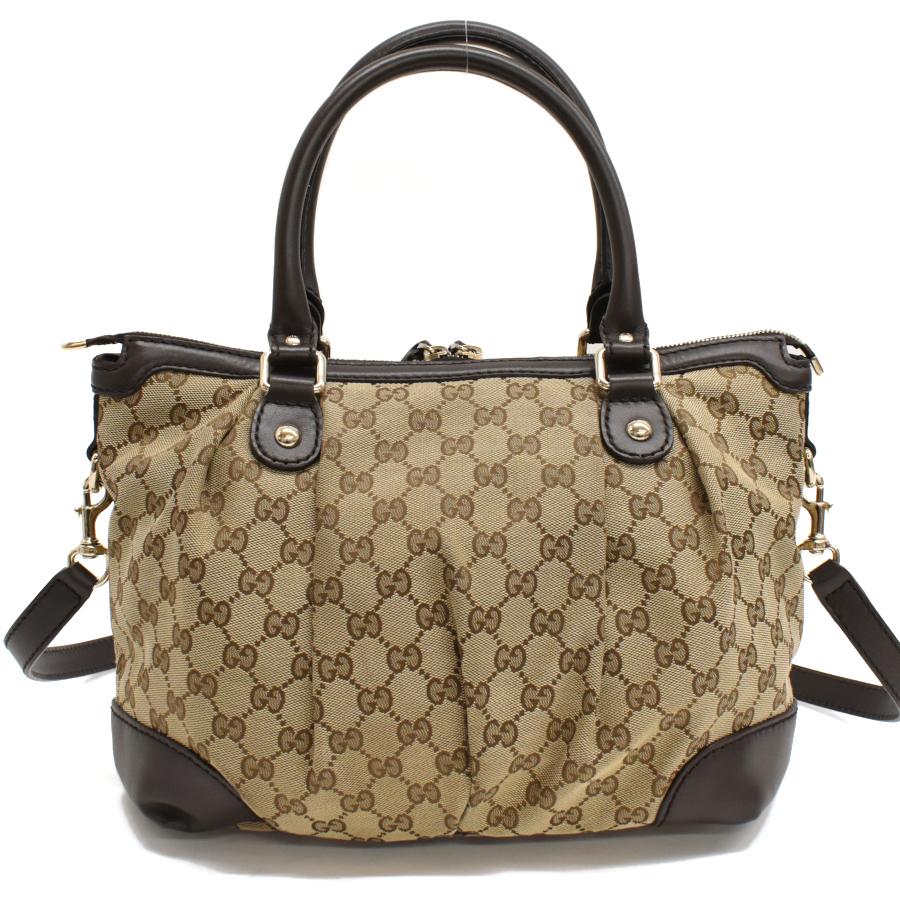 GGキャンバス グッチ スーキー 2way ハンドバッグ 247902 レザー