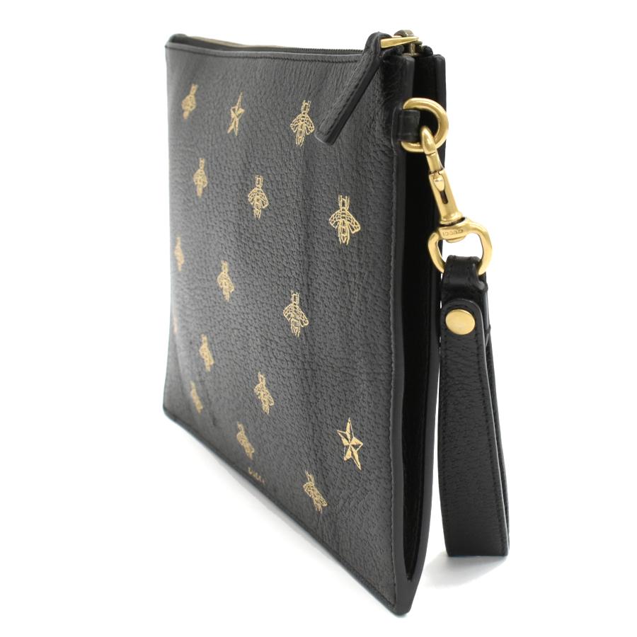 グッチ GUCCI ビースター  495066 セカンドバッグ メンズ 送料無料 【中古】 GUCCI（グッチ） ビー スター クラッチバッグ セカンドバッグ 495066
