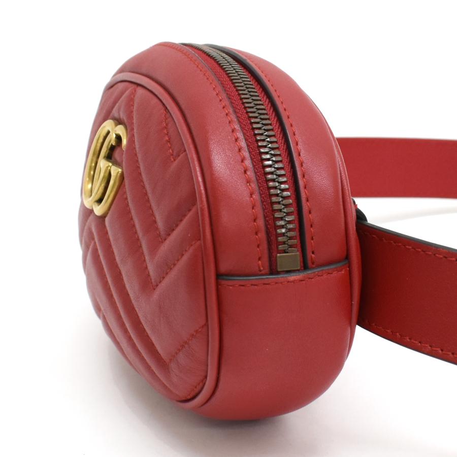 GG Marmont 新品同様 グッチ ベルトバッグ ウェストバッグ 476434 GG