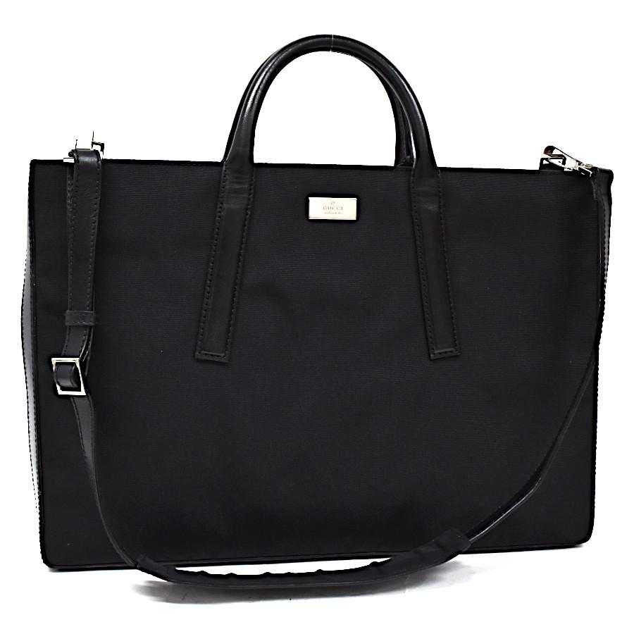 GUCCI グッチ 2WAYブリーフケース 015・3404 ナイロン×レザー メンズ  