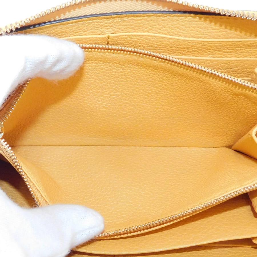 GUCCI（グッチ） 新品同様 レザー 長財布 658691 イエロー系 ジップ