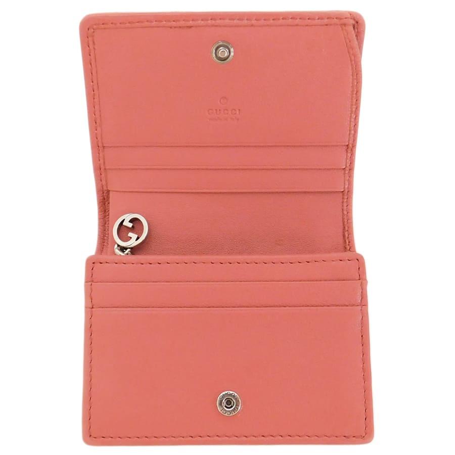 GUCCI（グッチ） コンパクト財布 760317 レッド系 レザー インター