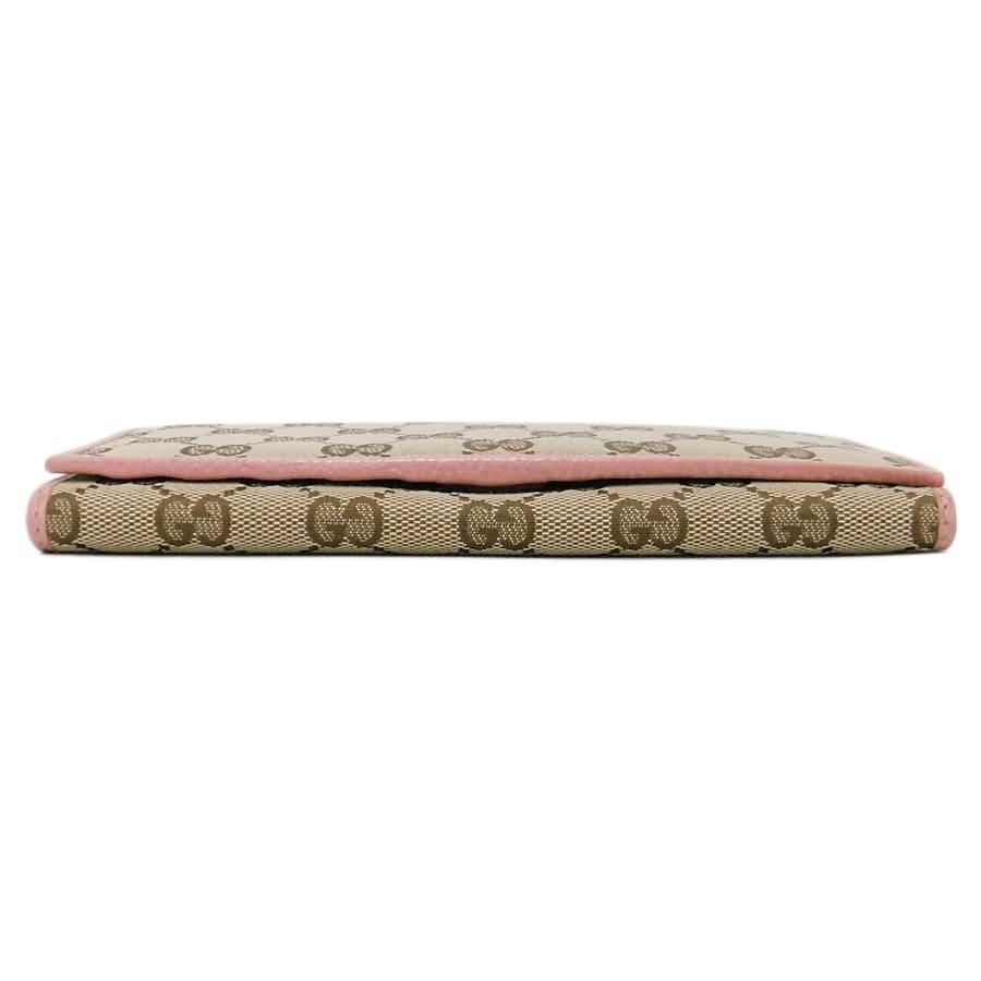 GUCCI（グッチ） 長財布 346058 ブラウン×ピンク系 キャンバス×レザー