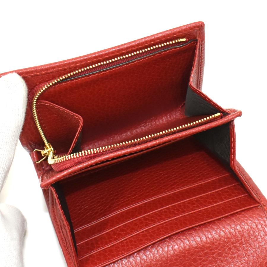 ダブルG 新品同様 グッチ GG ミディアムウォレット 二つ折り財布