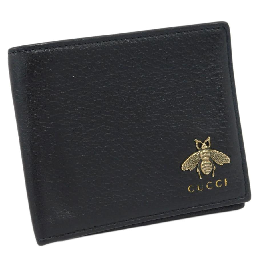 GUCCI（グッチ） 札入れ 523664・0416 ブラック系 レザー アニマリエ