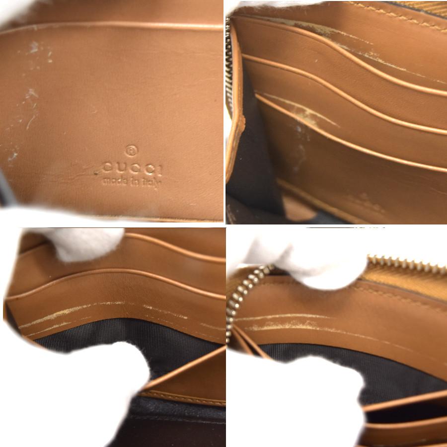 GGキャンバス グッチ ファスナー長財布 233025 キャンバス×レザー