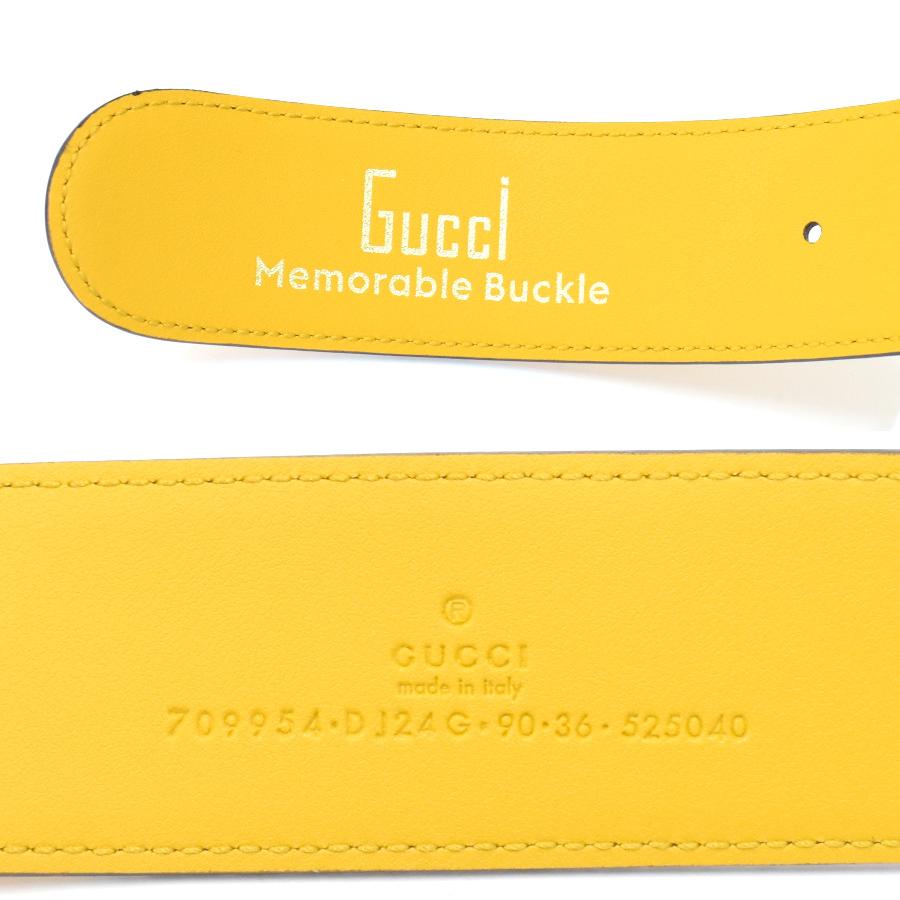 GUCCI（グッチ） 新品同様 ベルト 709954 Gバックル レザー バイカラー