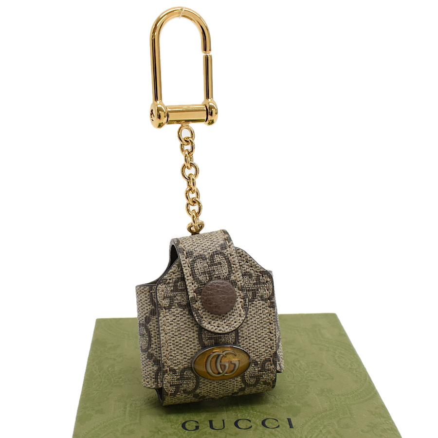 美品　Gucci Airpods ケース オフィディア GGスプリーム Ophidia グッチ AirPodsケース イヤホンケース 596720 GGスプリーム