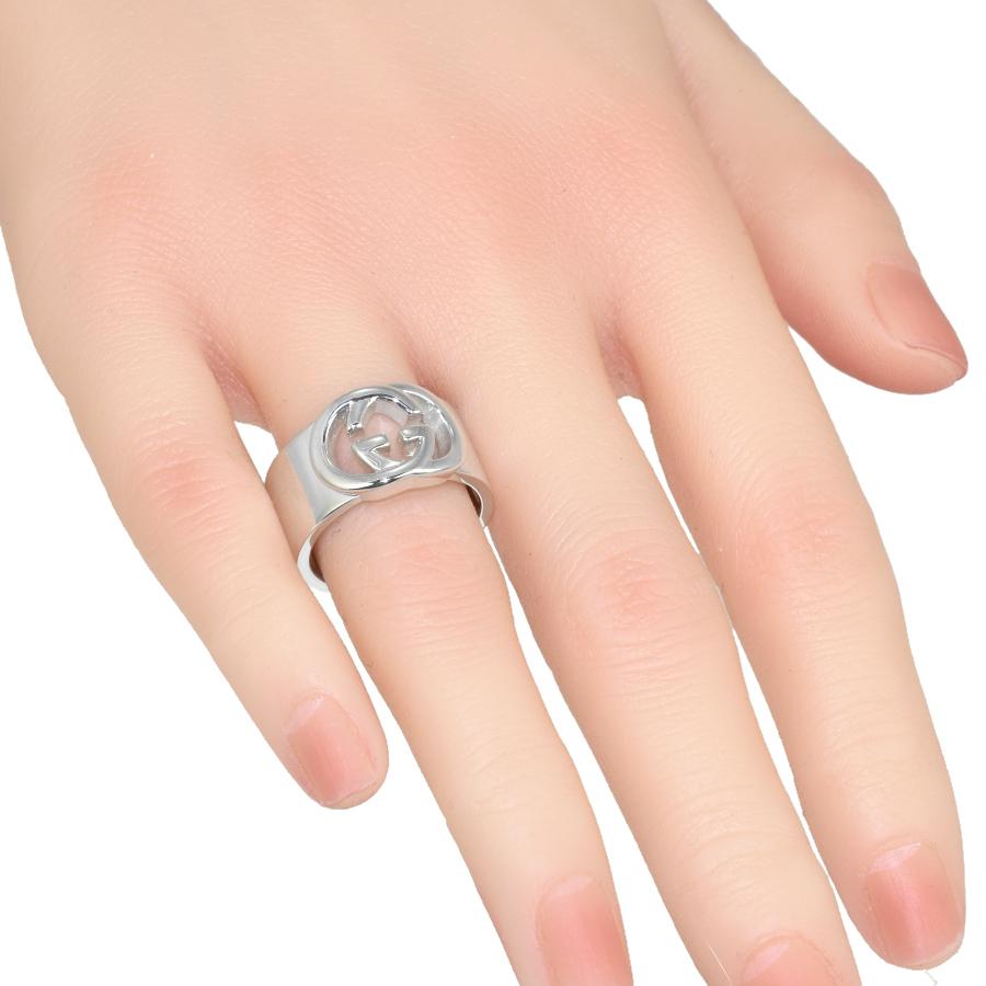 グッチ/インターロッキング/リング/SV925/15号/SLV