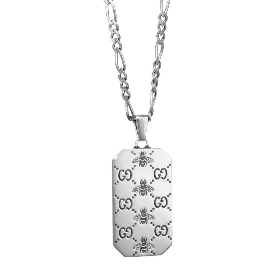 GUCCI gucci グッチ ミケーレ期 BEE 蜂 ネックレス シルバー GUCCI（グッチ） 新品同様 GG ビー 蜂 エングレービング ペンダント
