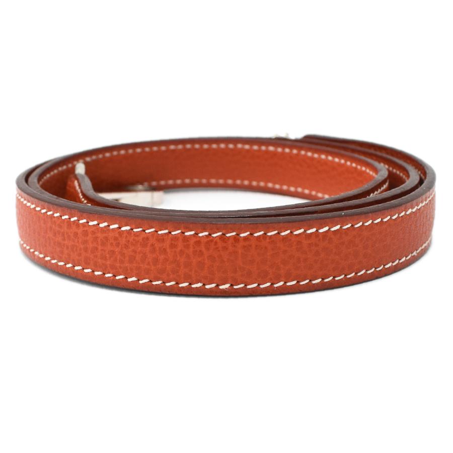 エルメス　ケリー　 ショルダーストラップ　トリヨンクレマンス　 レッド　シルバー HERMES 1点限定 エルメス ショルダーストラップ ケリー用 レザー