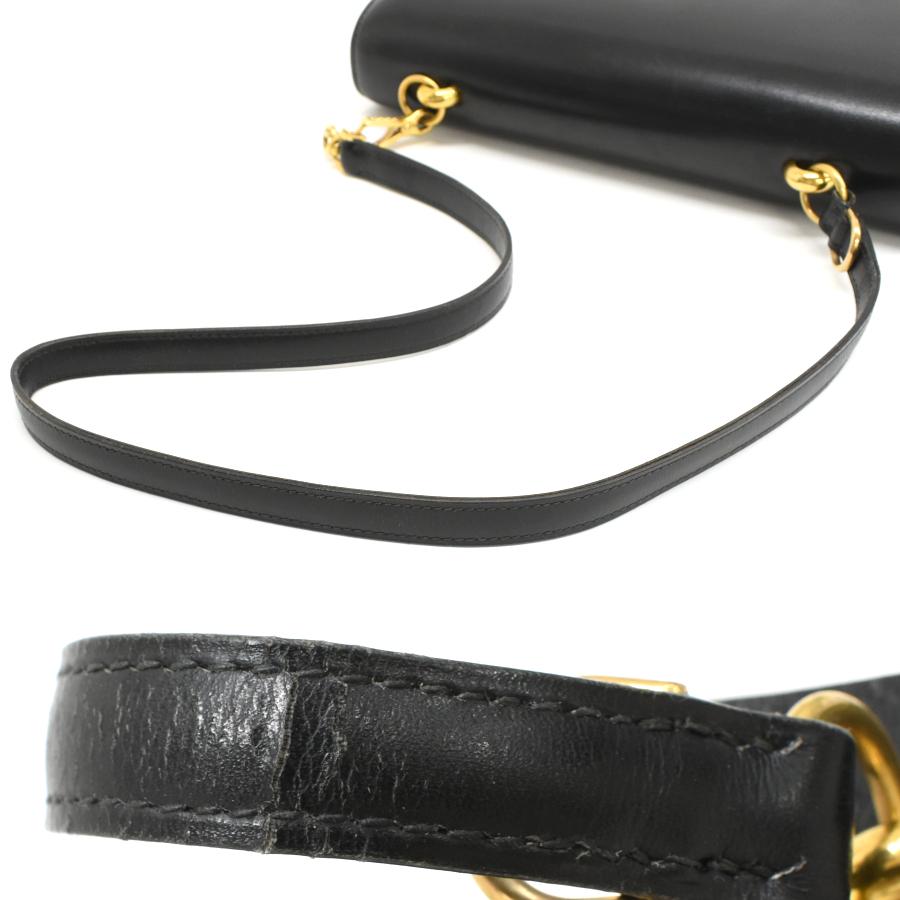 HERMES(エルメス) ショルダーバッグ サンドリーヌ 黒 ゴールド金具 HERMES（エルメス） サンドリーヌ ショルダーバッグ レザー ブラック
