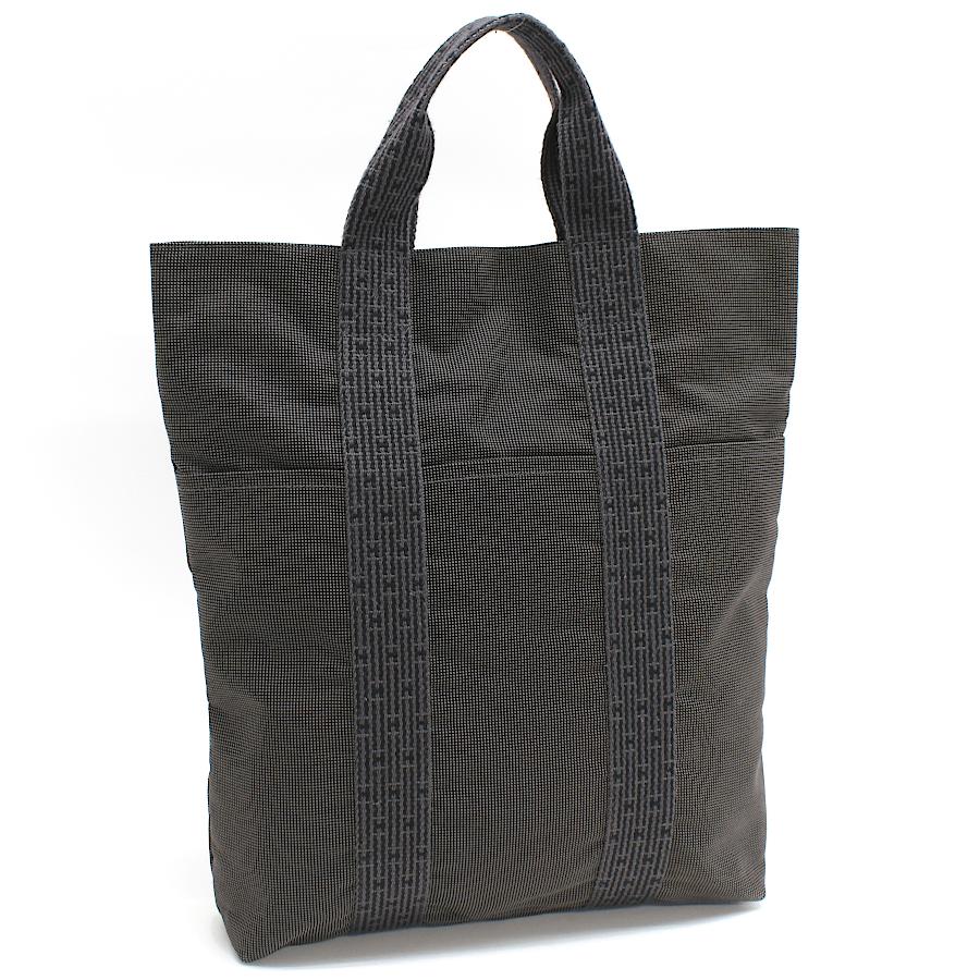 エルメス カバス トートバッグ エールライン ナイロン キャンバス グレー HERMES | エールライン