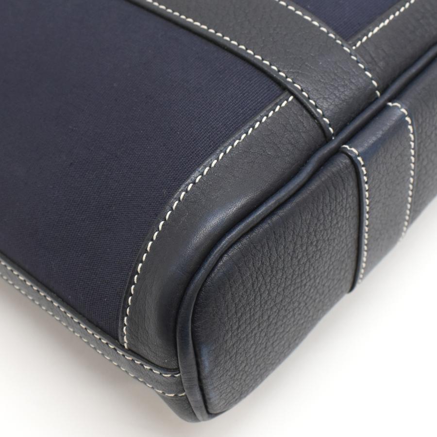 エルメス ガーデンファイルPM 2way トートバッグ □I刻印 トワルオフィシェ コットン レザー ネイビー HERMES | HERMES | 05
