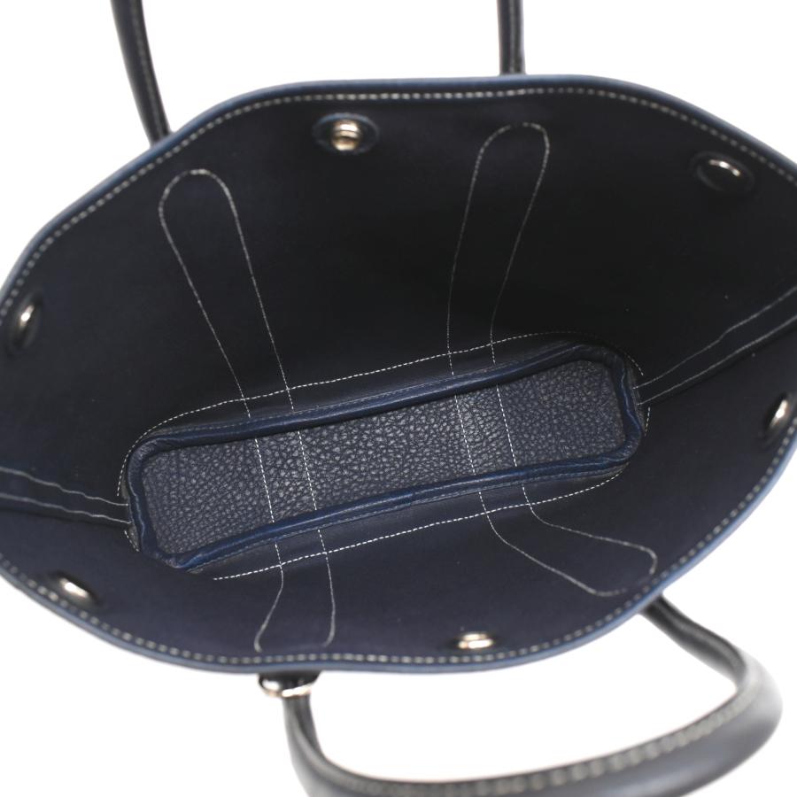 エルメス ガーデンファイルPM 2way トートバッグ □I刻印 トワルオフィシェ コットン レザー ネイビー HERMES | HERMES | 07